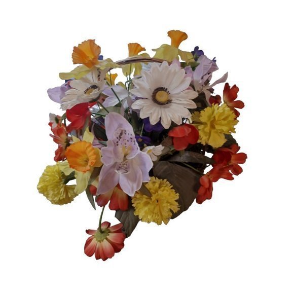 Beautiful Handmade Floral Basket - Picture 2 of 12